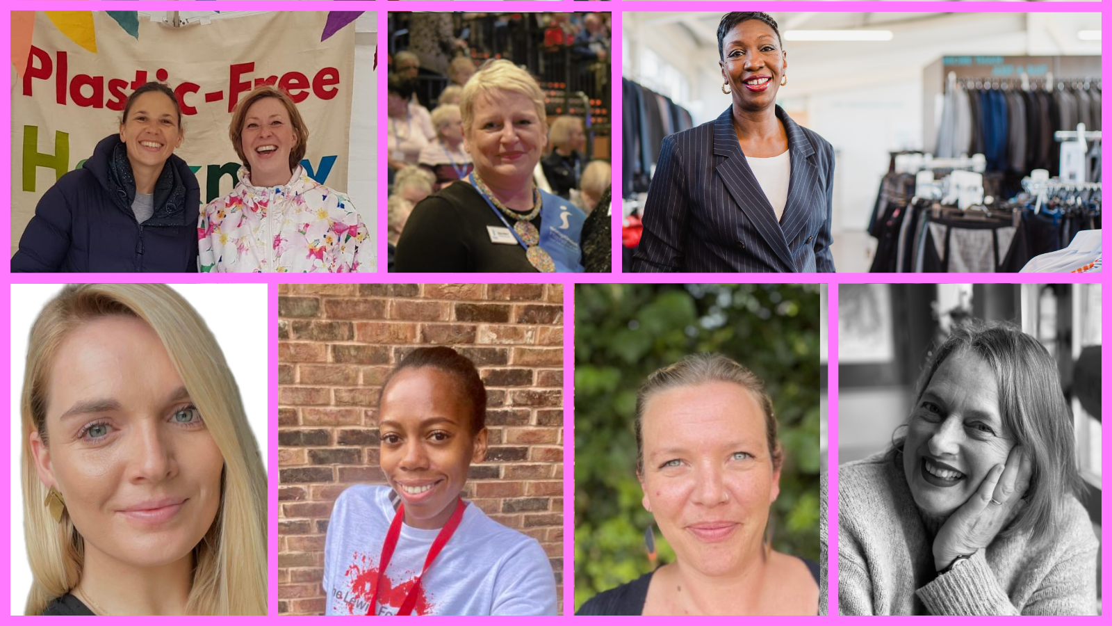 collage of the 8 women interviewed for the article